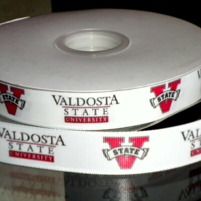 7/8" valdosta state university inspired custom printed grosgrain ribbon