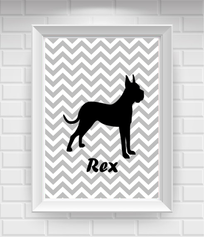 11"x14" Personalized Boxer Pet Poster Print / Wall Art
