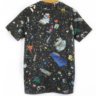 Free shipping-all over print galaxy skull la handsign t shirt