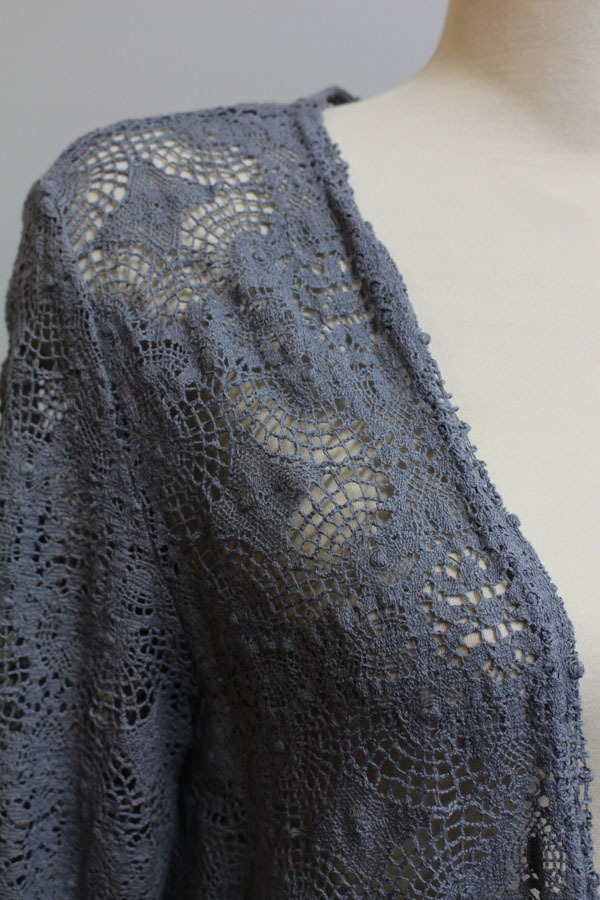 Women's grey lace top