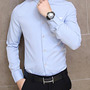 Fashion Korean Style Slim Long Sleeves Causal Shirts 907ASJ-CS33-53-Pink-4