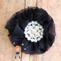 Assorted Hair Flowers/Pink/Yellow/Black/White/Yellow/Red Pearl Rhinestone Centers/Perfect Photo Prop/Newborns/Kids-3