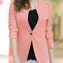 New Fashion Cotton Plain Womens Suit Jackets FLA1130-800-53-Rose-3
