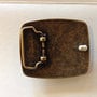 Antique Brass Cameo Belt Buckle, Baphomet-1