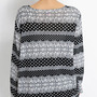 Casual Cashmere Long Sleeve O-Neck Pullover Print Womens T-Shirts 025-141212005-2