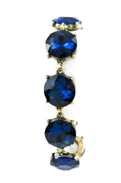 Navy Gem Link Bracelet 