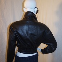 Vintage Romedeno Black Leather Jacket, Size S - Thumbnail 3