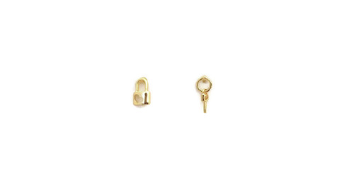 Mini Lock & Key Earrings