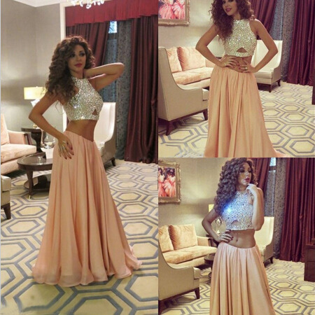 2015 prom dress,O-Neck prom dress,Two-Piece Prom Dress,sexy prom dress,Custom prom dress,15050507