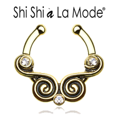 Non-piercing septum ring
