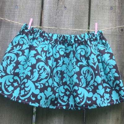 Damask printed skirt