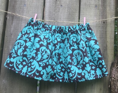 Damask Printed Skirt