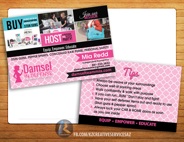 DAMSEL IN DEFENSE - 4"X6" BLITZ CARDS
