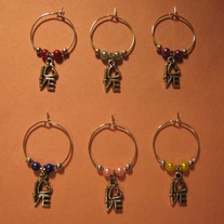 L<3VE Wine Glass Charm Set