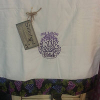Sassy Winery Collection, Oh look, it's wine o'clock, Grape Embroidered kitchen Towel. - Thumbnail 2