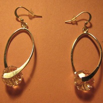 Light Rose Crystal Dangle Earrings