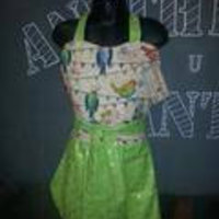 Toddler Apron: Adorable Birds and Bunting - Thumbnail 1
