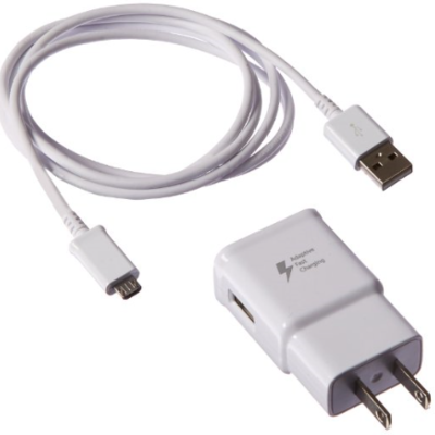 Adaptive fast charging charger for galaxy s6/edge/edge-6/note 4 with micro usb charging cable
