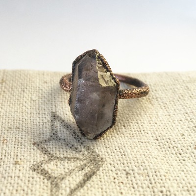 Herkimer diamond statement ring