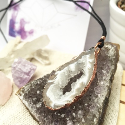 Agate geode slice #2 necklace