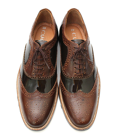 Handmade Oxford Brogue Dress Shoes Boots Men Maroon Shoes