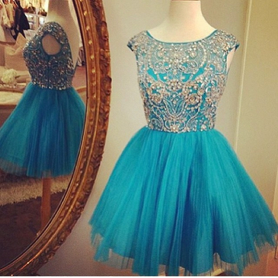Blue Homecoming Dress,Short Prom Dresses,Homecoming Gowns,Fitted Party Dress,Prom Dresses,Sparkly Cocktail Dress