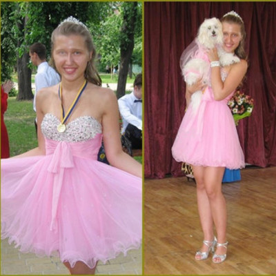 Pink homecoming dresses,homecoming dress, cute homecoming dresses - 136