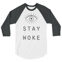 Stay Woke - Unisex Raglan - Thumbnail 1