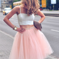 Two Pieces Tulle Homecoming Dress,Short Prom Dresses,Cocktail Dress,Homecoming Dress,Graduation Dress,Party Dress,Short Homecoming Dress F152 - Thumbnail 2