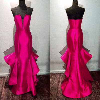 Mermaid satin long prom dress,prom dress,evening dress,prom dresses,bg218