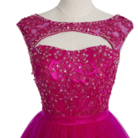 Pretty Appliques Beading A-Line Homecoming Dress,Short Prom Dresses,Cocktail Dress,Homecoming Dress,Graduation Dress,Party Dress F126 - Thumbnail 3