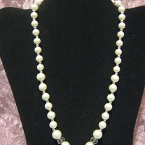 White Cultura Pearl Glass Necklace