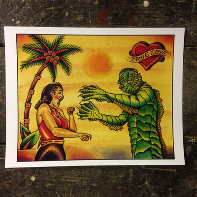 Creature of the black lagoon 8.5 x 11" print