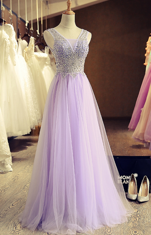light purple formal dress