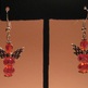 Red Crystal Angel Earrings - Thumbnail 1