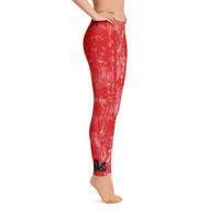 SMALL ICON - Red Light Distressed Leggings - Thumbnail 3