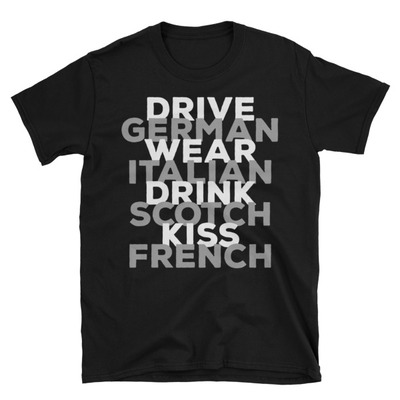 Drive german cars unisex t-shirt