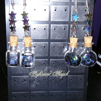 Nebula (Hematite and Glitter Vial Earrings) - Thumbnail 1