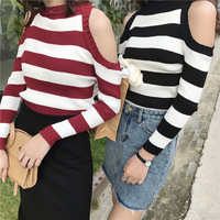 COLD SHOULDER STRIPED TOP - Thumbnail 2