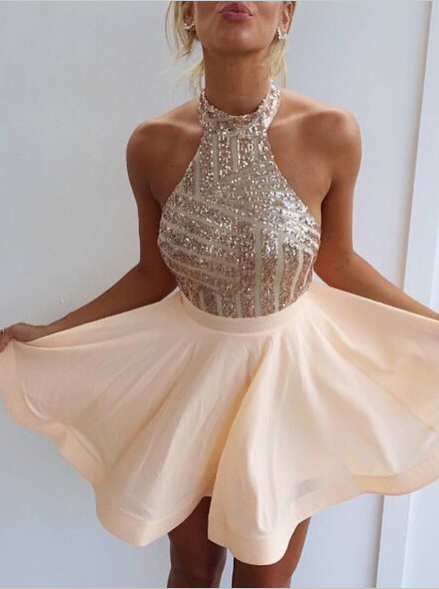 short gold homecoming dress