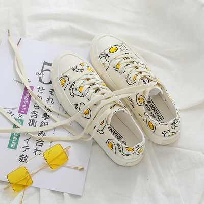 Omelette casual ulzzang canvas shoes women's shoes