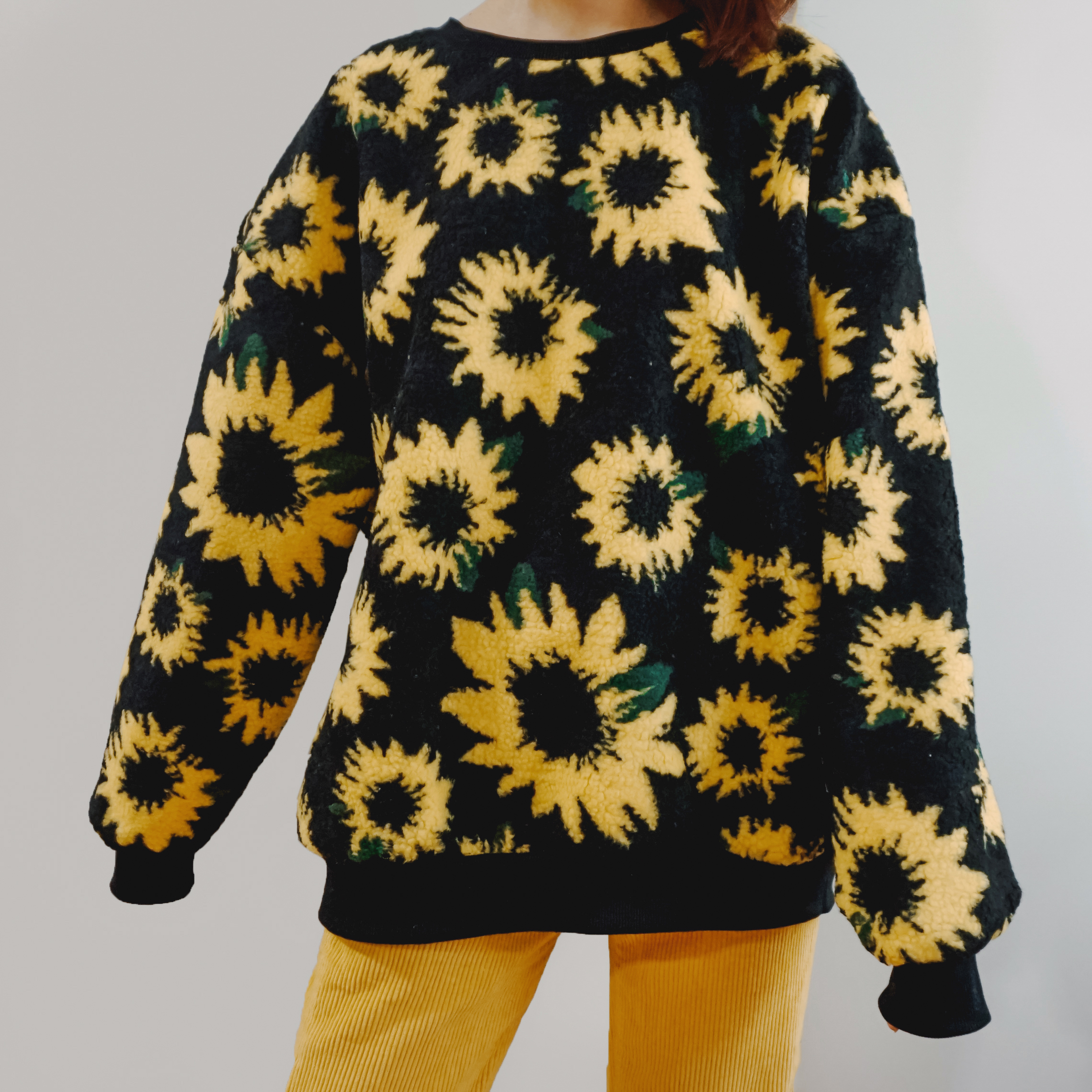sunflower sherpa pullover