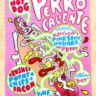 Perro caliente art print