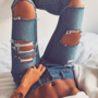 Ripped Holes Jeans-2