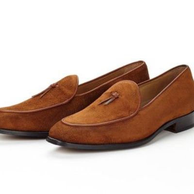 Men's brown suede tussles loafers shoes