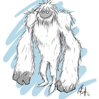 6" x 4" print - yeti